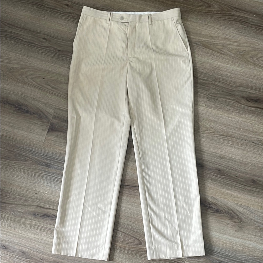 Vintage Custom Men's Cream Dress Pants